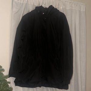 Black rain jacket